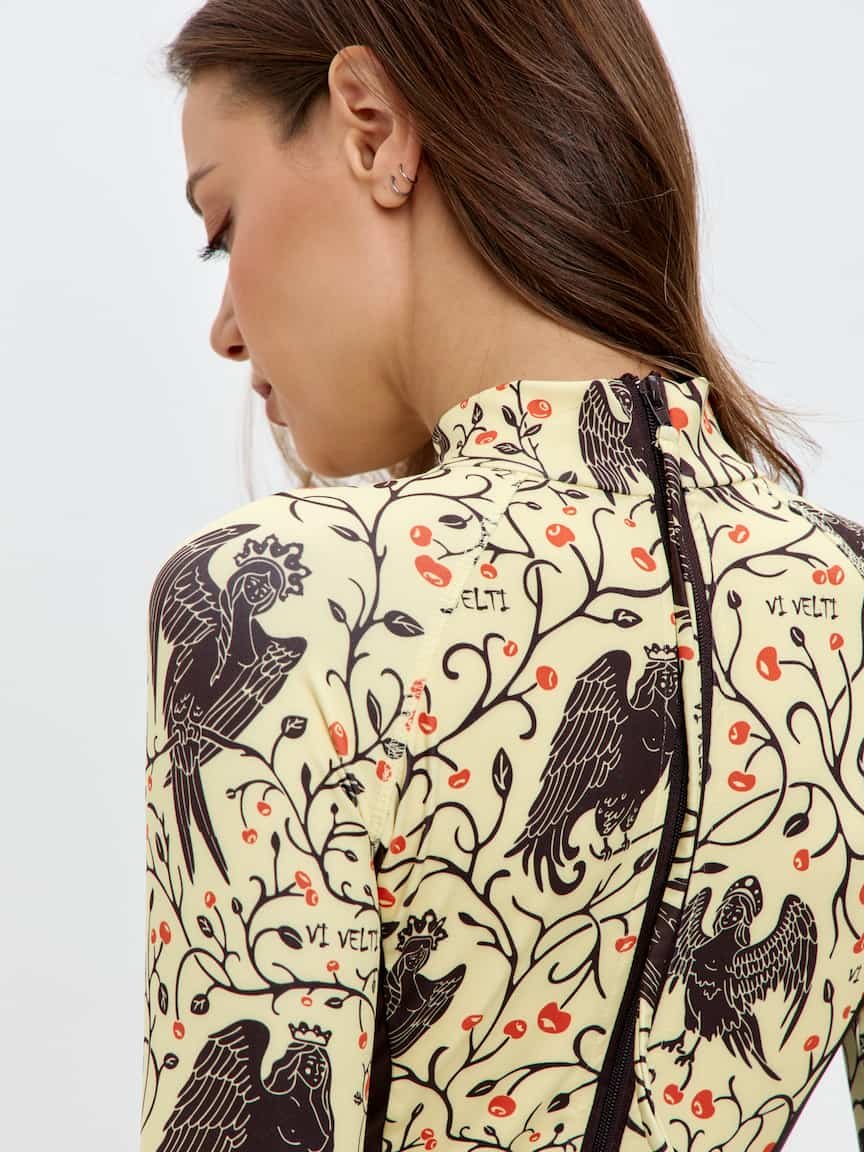 Long-Sleeve Swimsuit — Mythical Birds - Image 9